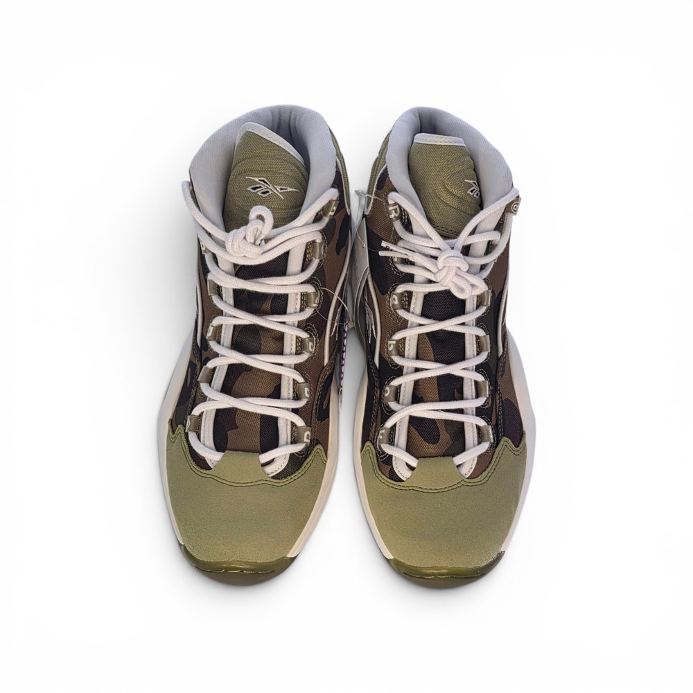 NWT - Reebok x Bape x Mita Question Mid 1st Camo Green White BD4232 Mens Size 11 - Picture 2 of 10